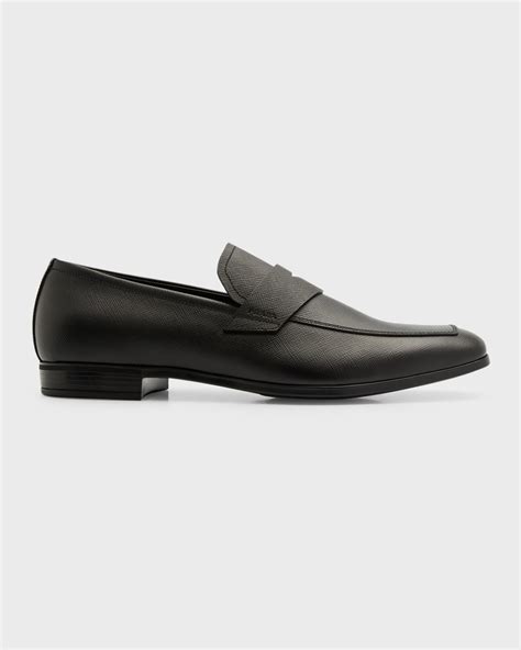 prada saffiano leather loafer